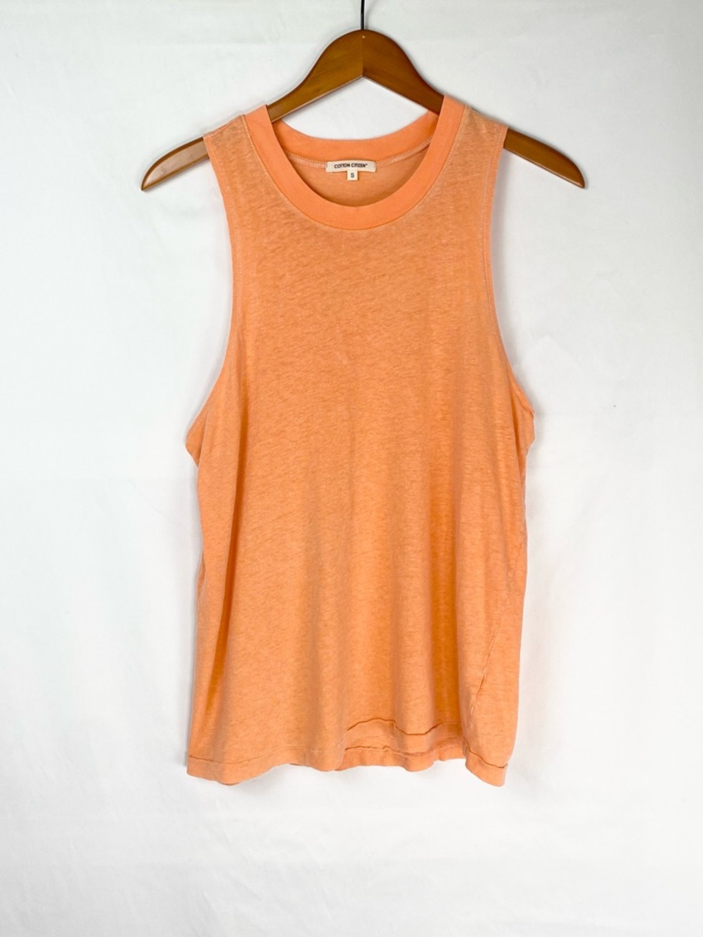 Cotton Citizen Mykonos Racer Tank Orange Size Small Relaxed Fit